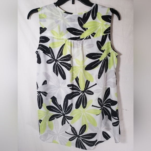 Alfani Yellow and Black Floral Blouse Sz PM - Picture 4 of 9